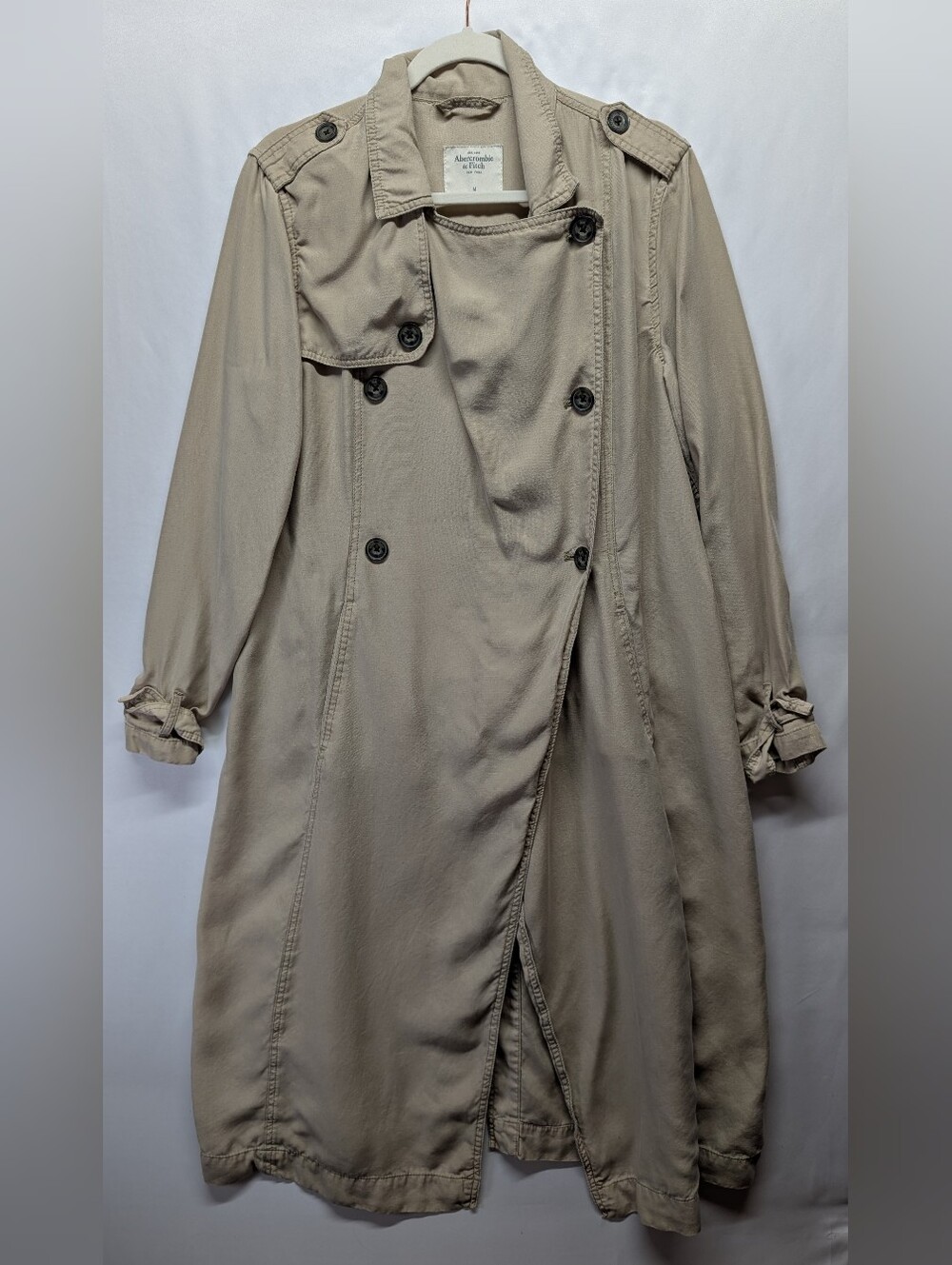 Abercrombie And Fitch Vintage-Inspired Beige Trench Coat - Women